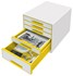 Obrázek Zásuvkový box WOW - žlutá / 4+1 zásuvky